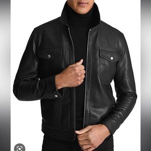 NEW Mens Reiss Leather Jacket